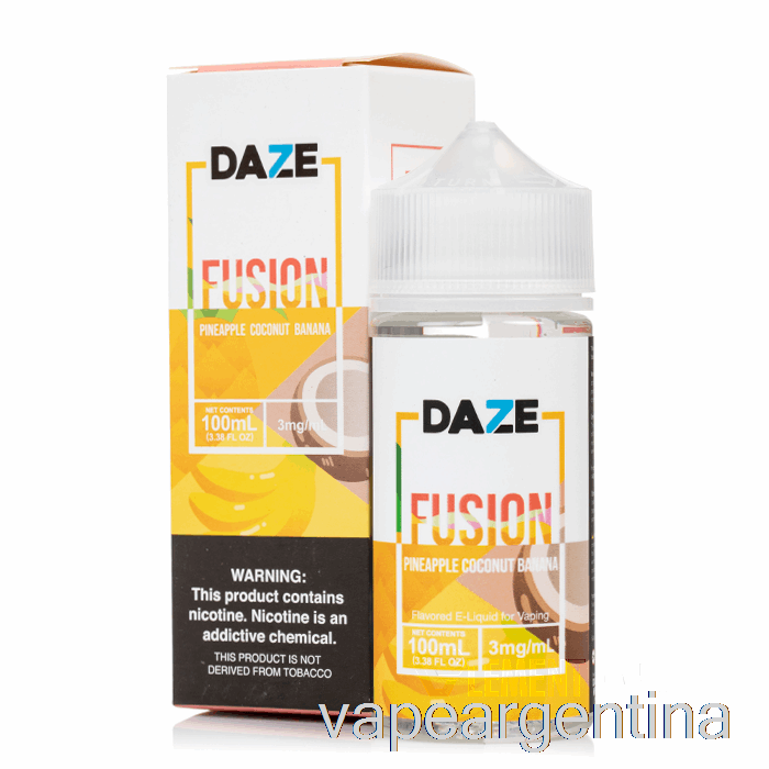 Piña Coco Plátano - 7 Daze Fusion - 100ml 0mg Vape Descartable